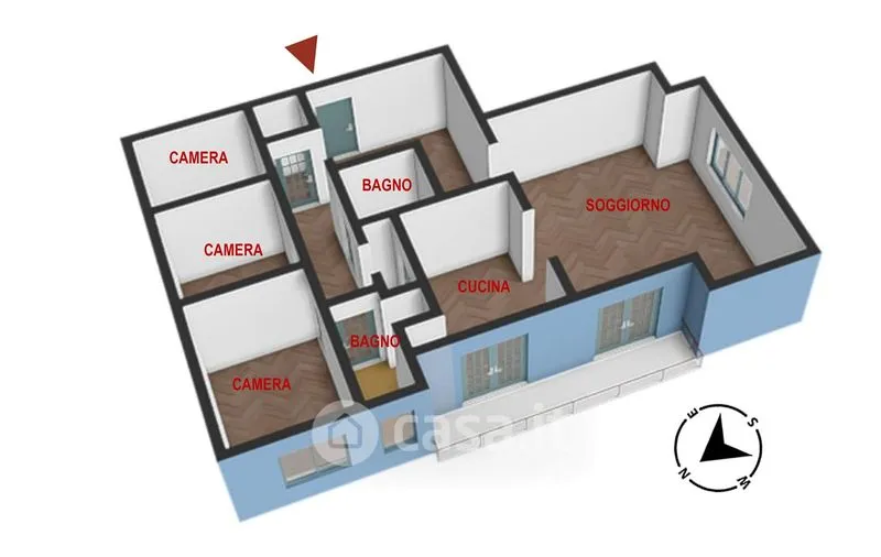 Plan - Elegant Apartment with Balcony in Genoa Centre