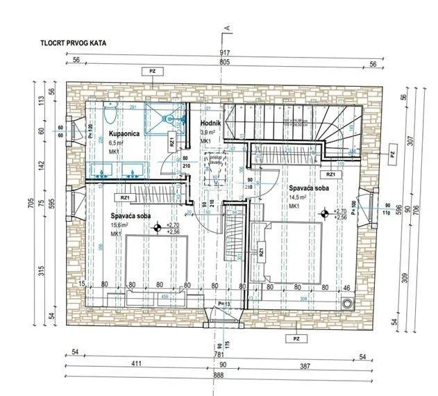 Plan - Character House with Garden in Tinjan, Istra