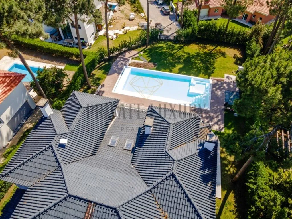 Aerial - Luxury Villa with Pool in Herdade da Aroeira