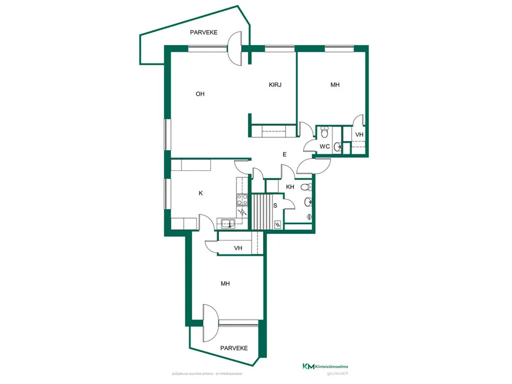 Planimetria - Apartment with Lake View in Kuhmo