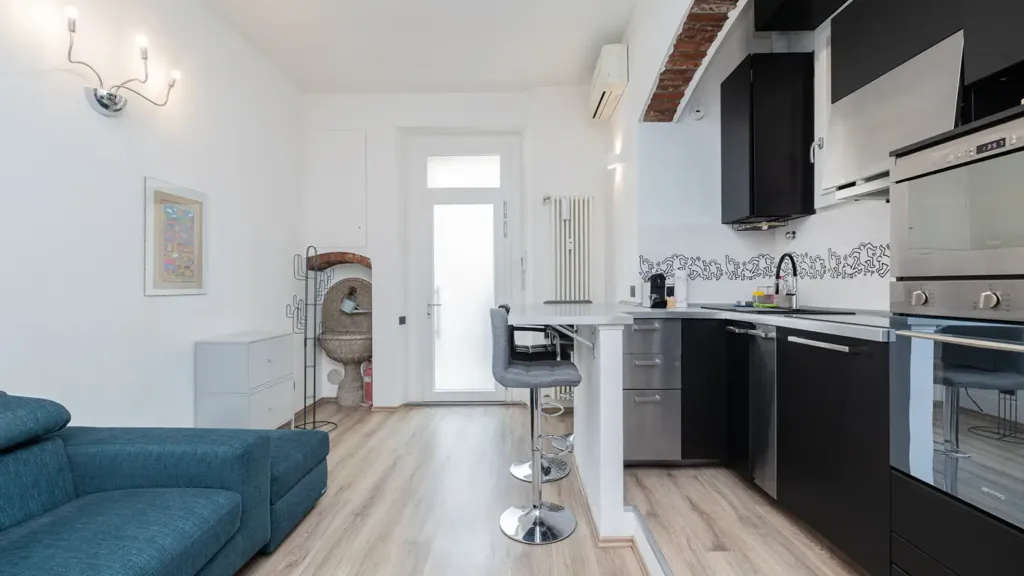 Cucina - Rustic-Style Flat with Terrace in Milan