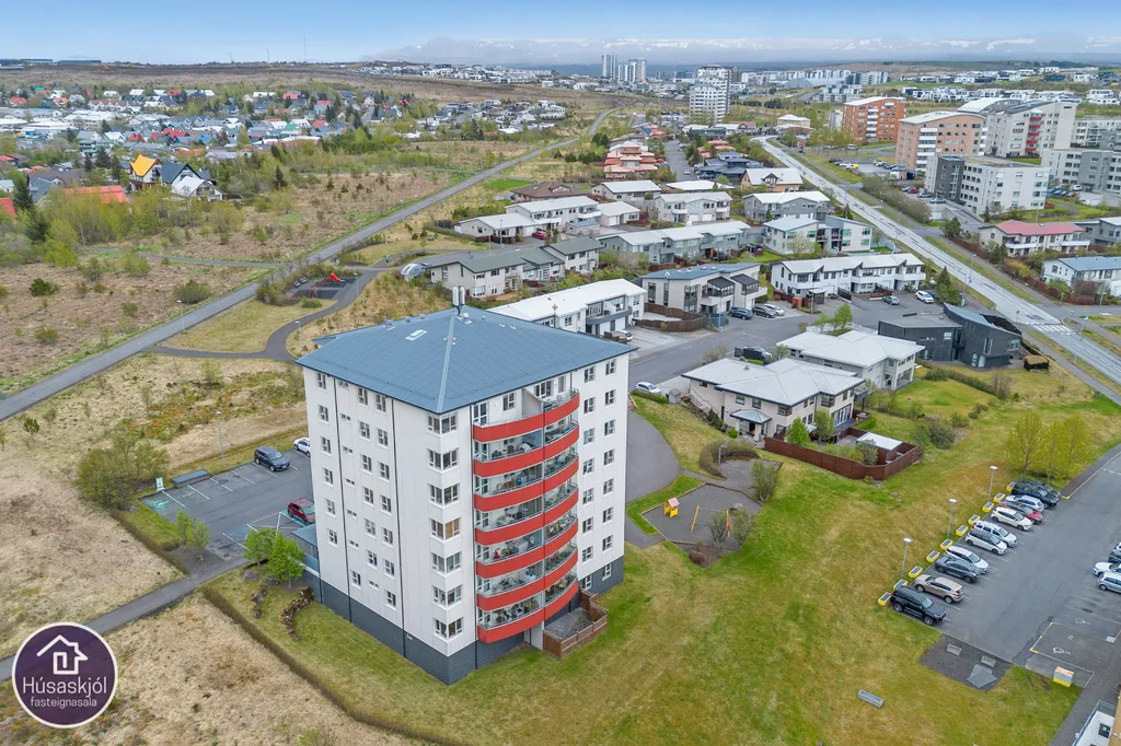 Vue aérienne - Apartment with Panoramic Views in Kopavogur