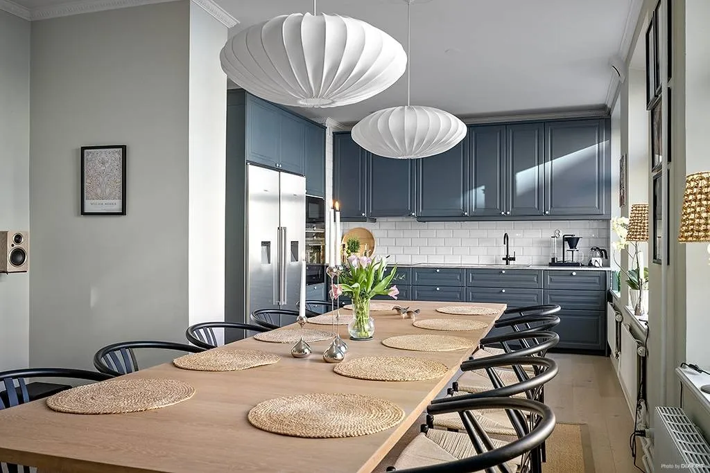 Söögituba - Charming Four-Room Apartment with Garden in Central Helsingborg