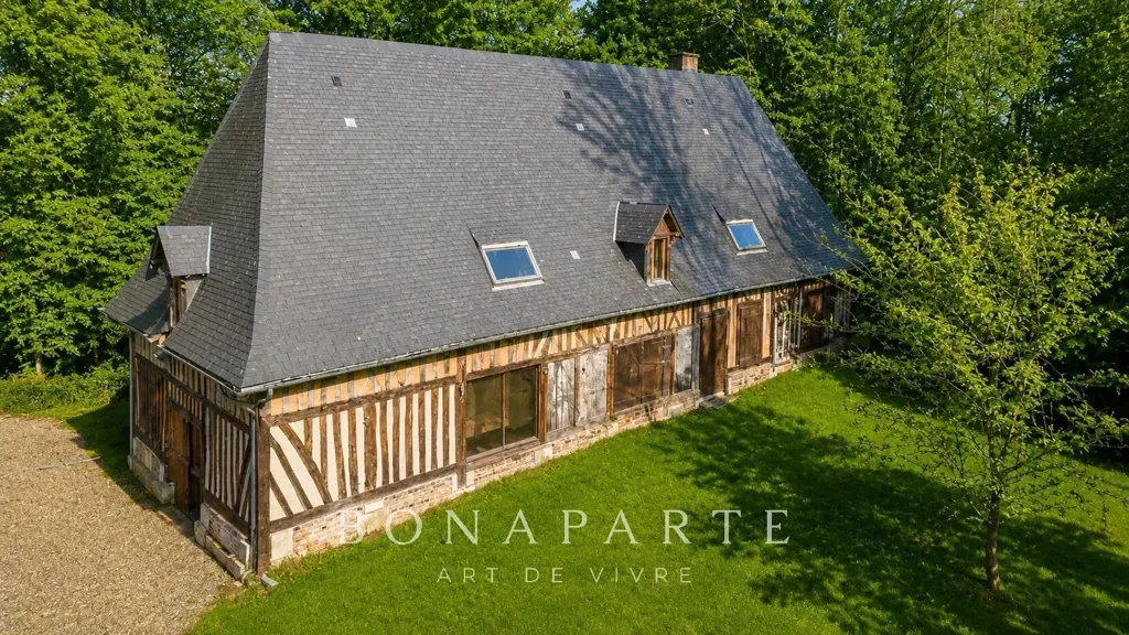 Aerial - 18th Century Château with Stables in Rougemontiers