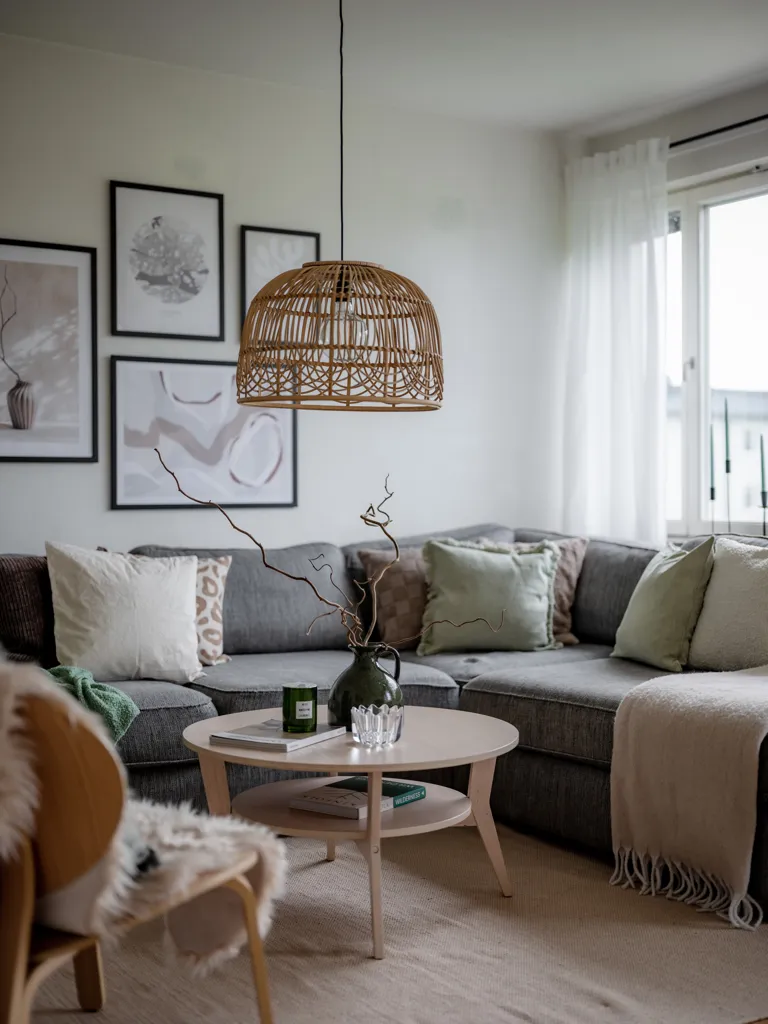 Séjour - Apartment with South-West Balcony in Danderyd