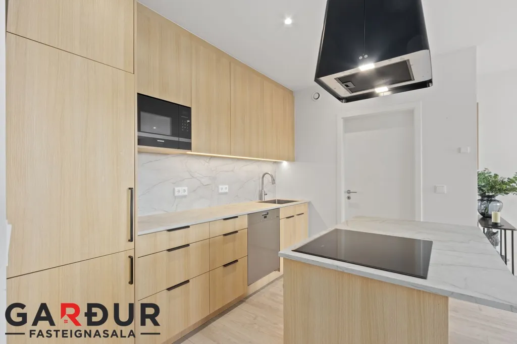 Köök - Apartment with Sea View in Reykjavík
