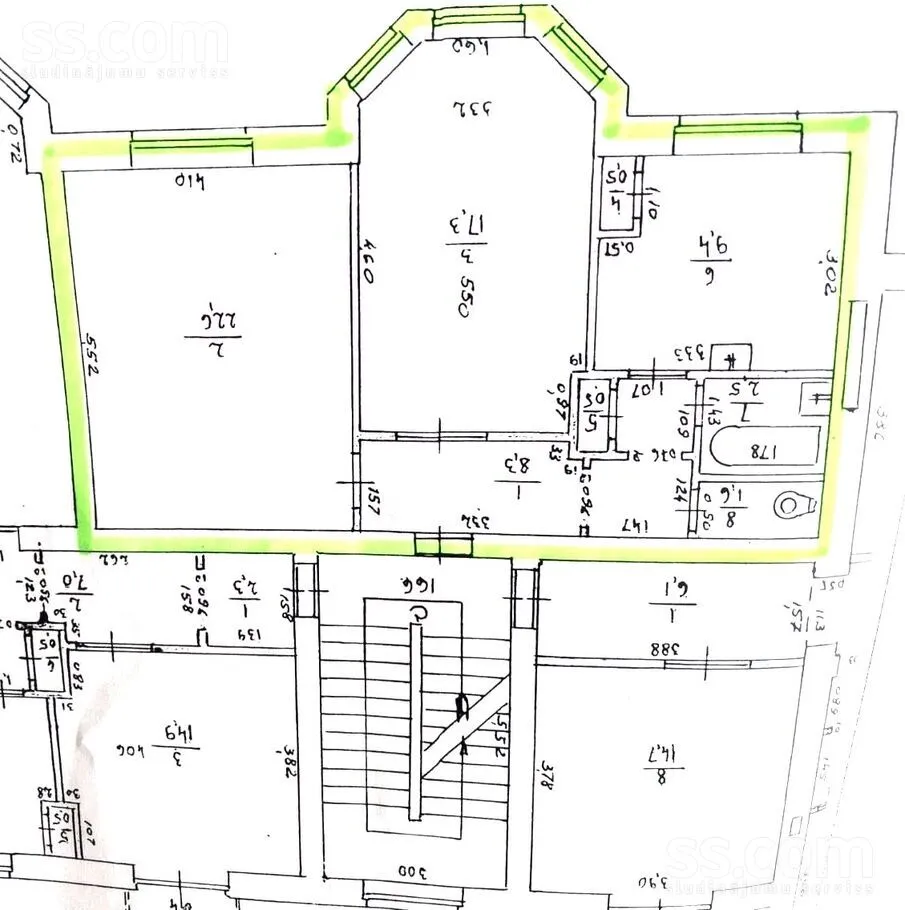 Plan - Spacious Two-Bedroom Flat in Liepāja Centre