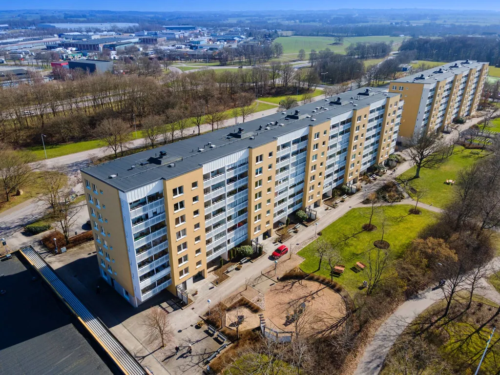 Vue aérienne - Apartment with Balcony in Skåne
