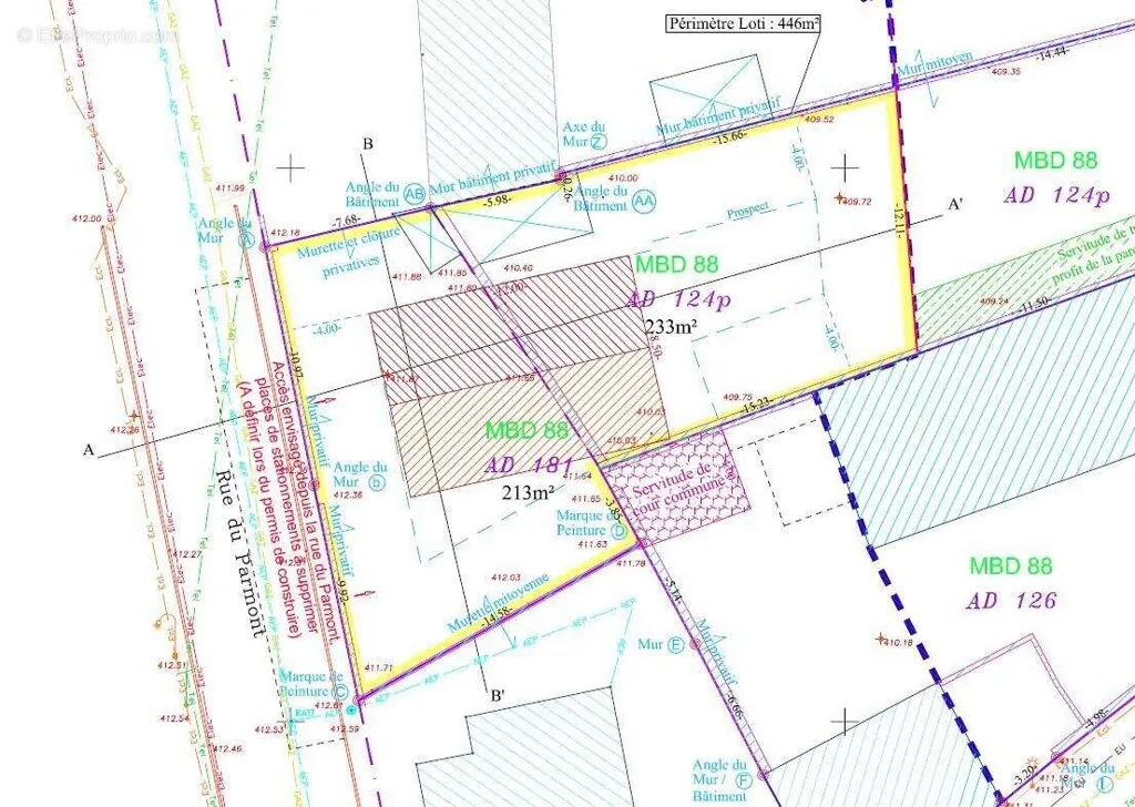 Plan - Terrain à Bâtir Prêt à Construire à Remiremont