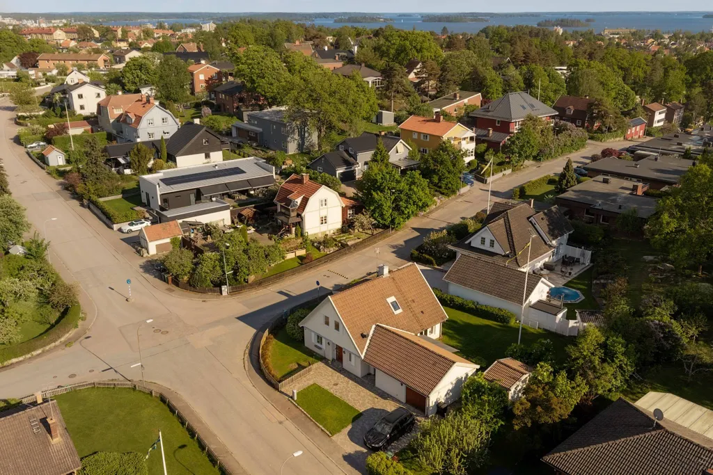 Vue aérienne - 1.5-Floor Villa with Garden in Västerås