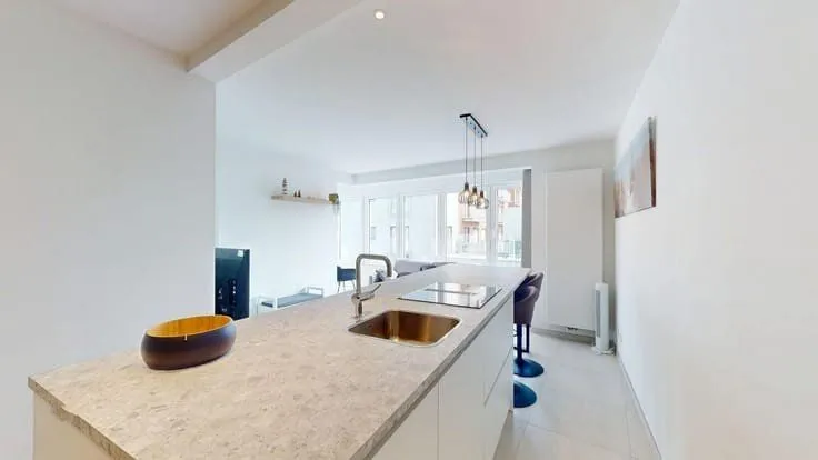 Köök - Renovated 1-Bed Flat with Sea View in Heist