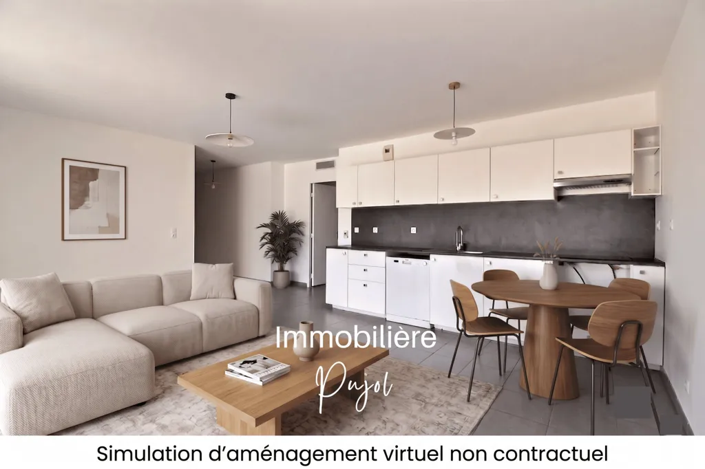 Séjour - Appartement T3 avec Grande Terrasse à Marseille