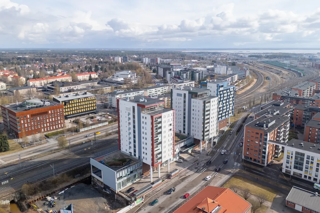 Õhuvaade - City Centre Flat with Balcony in Oulu