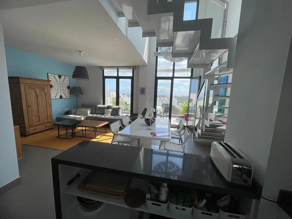 Söögituba - Penthouse with Pool in Campos de Golf
