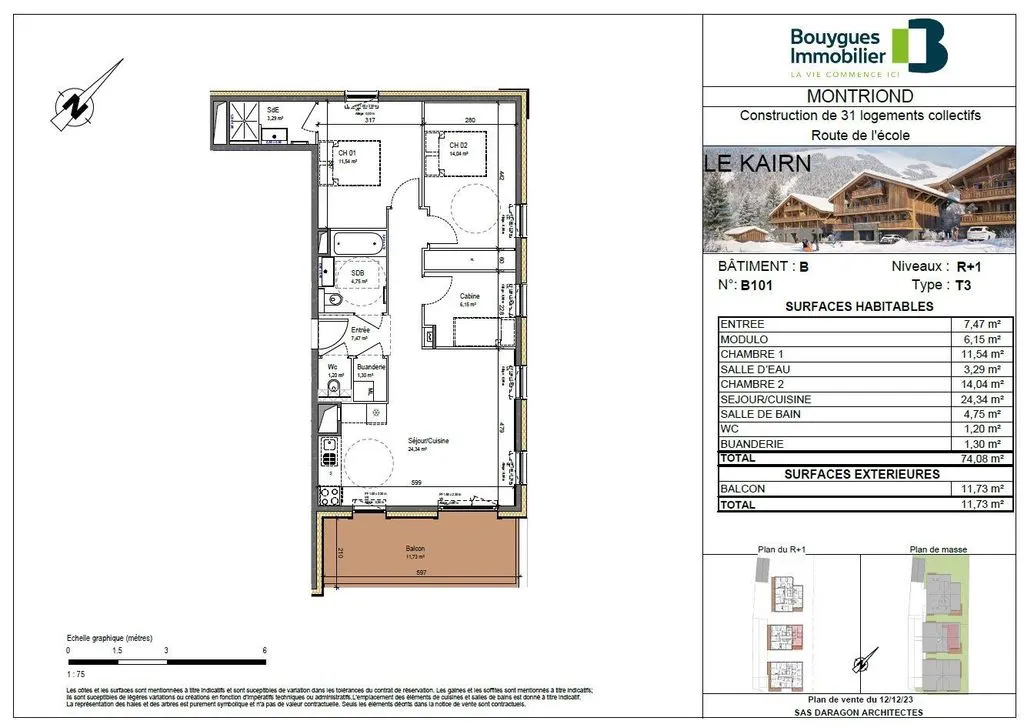 Plan - Appartement Luxe avec Balcon à Montriond