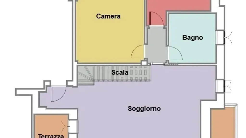 Plaan - New Duplex Apartment with Terrace in Albareto