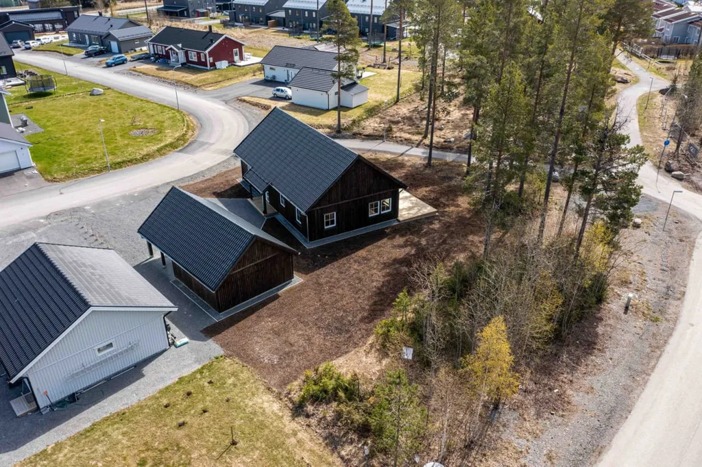 Vue aérienne - Modern Villa with Countryside Setting in Sweden