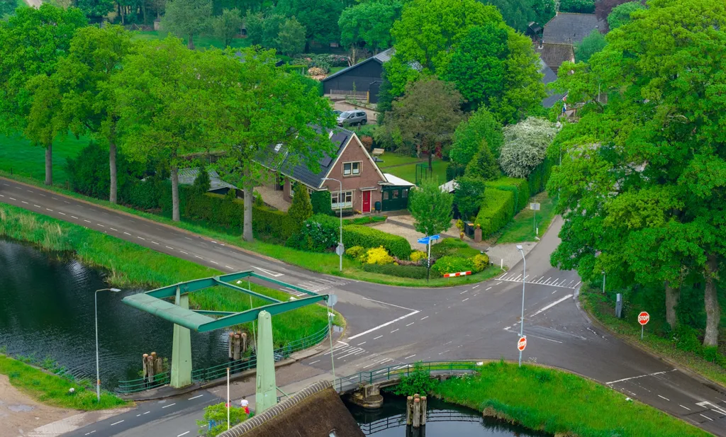 Aerial - Detached House with Garden in Oene