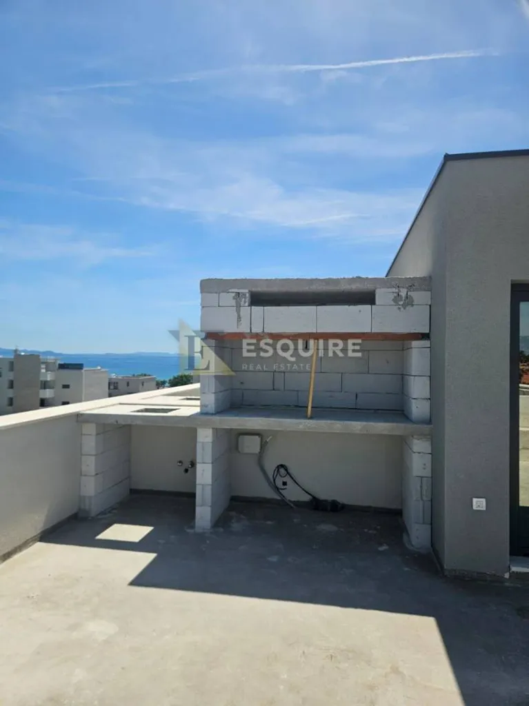 Terrasse - Penthouse with Sea View in Privlaka
