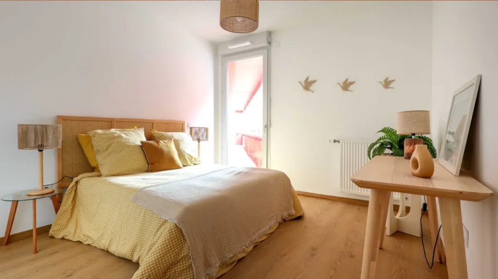 Bedrooms - Modern Apartment with Terrace in Blagnac