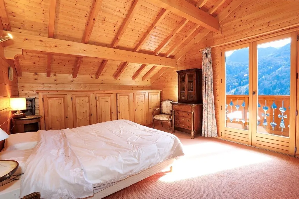 Chambres - Chalet en Madrier avec Vue Dominante à Bozel