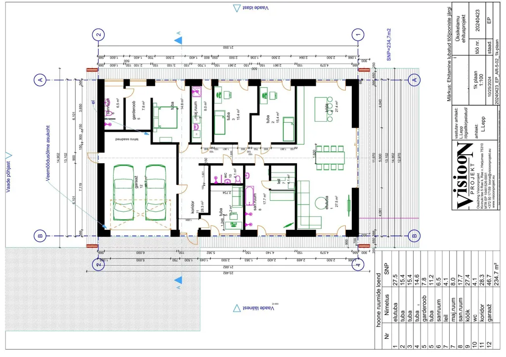 Plan - Maison 5 pièces à Harku vald