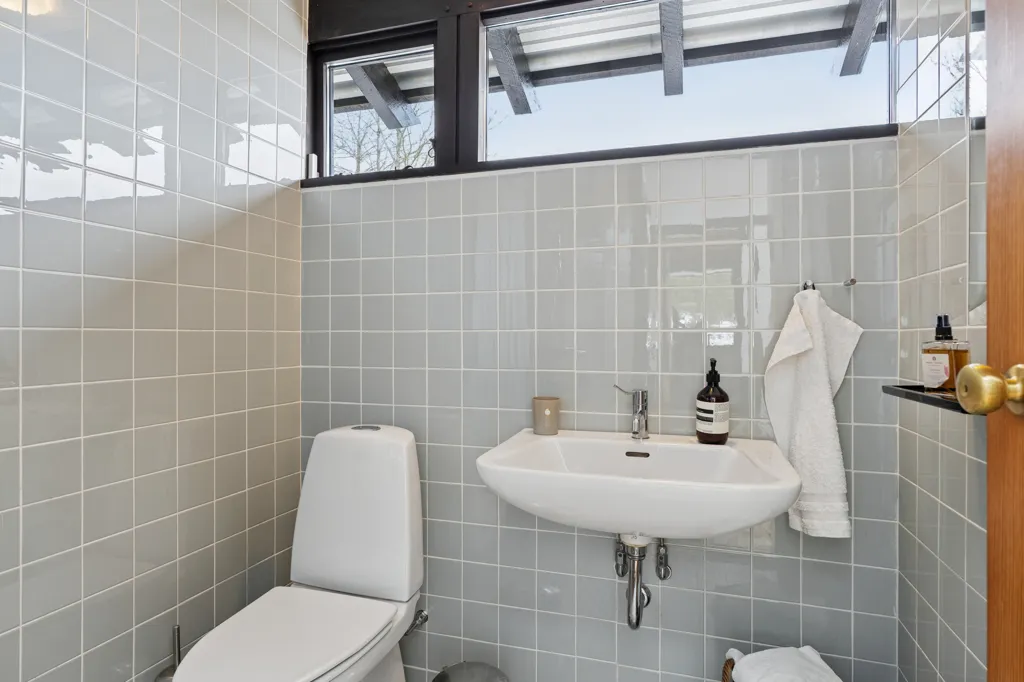 Bathrooms - Architectural Villa with Unique View in Gl. Holte