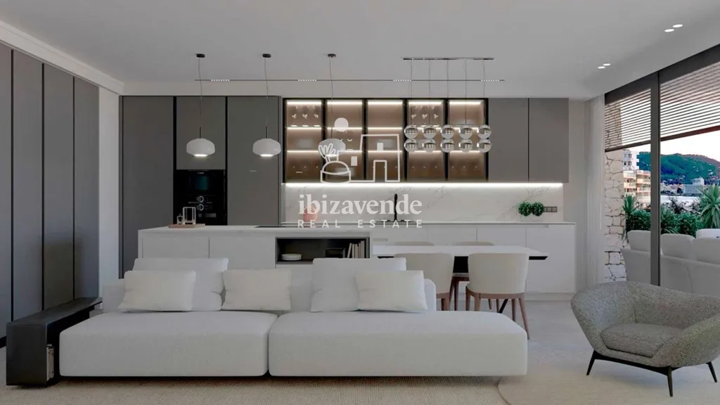 Cuisine - New Build Apartment with Sea View in San Antonio