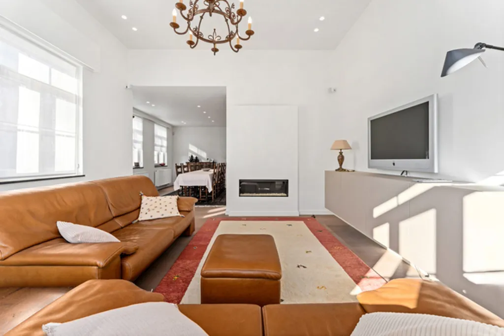 Living Room - Contemporary Villa with Terrace in Wingene
