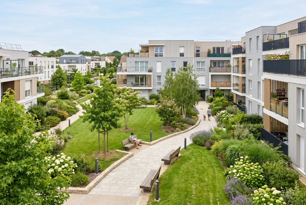 Vue aérienne - Appartement Neuf avec Prestations Contemporaines à Champigny-sur-Marne