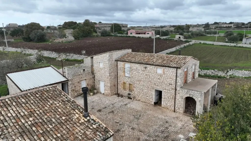 Aerial - Historic Stone Villa with Garden in Modica