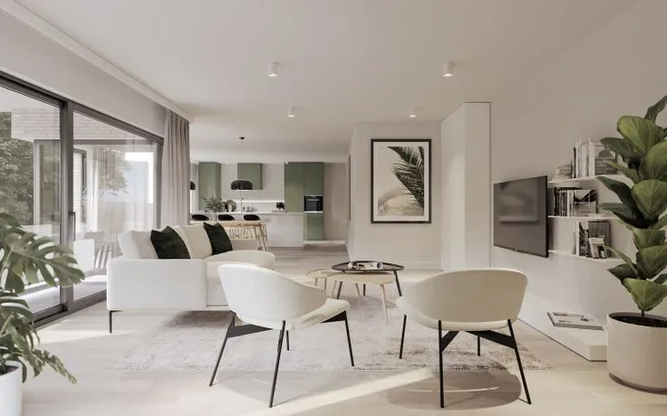 Living Room - Apartment with Terrace in Genk