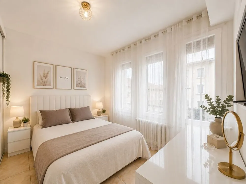 Chambres - Appartement 7 Pièces avec Balcons en Centre-Ville d'Albertville
