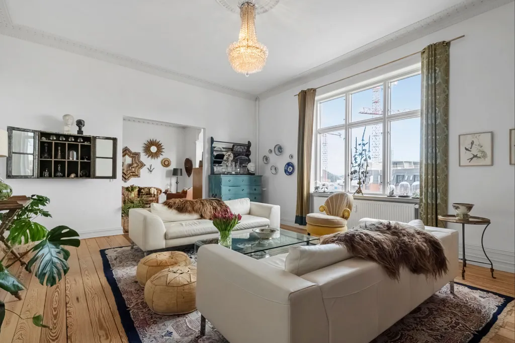 Séjour - Penthouse with Sea View in Aarhus C