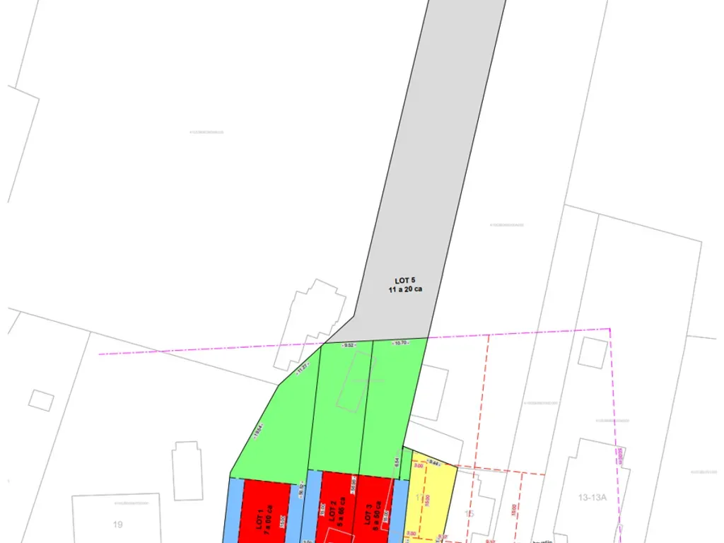 Plan - Opportunité de Verkaveling avec Large Façade à Geraardsbergen