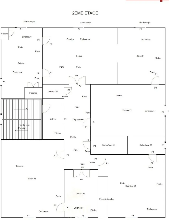 Plan - Duplex de Caractère avec Balcon à Chamalières