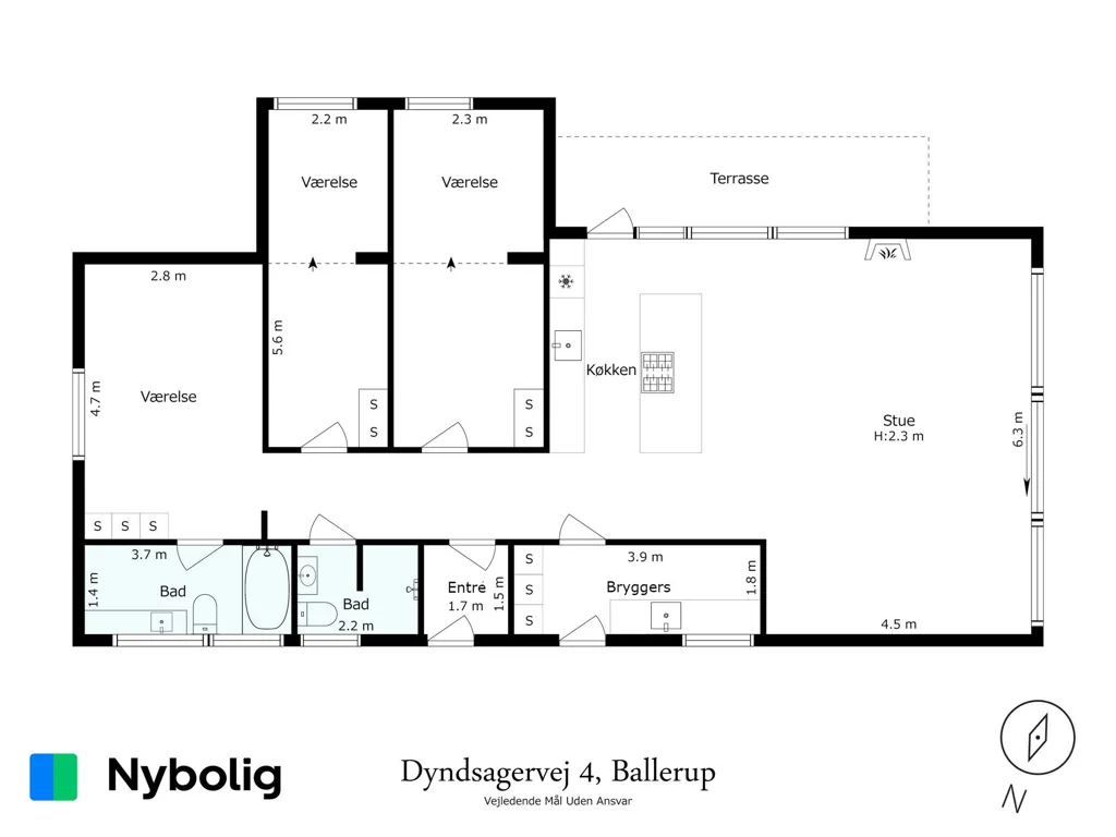 Plan - Maison 4 pièces à Ballerup