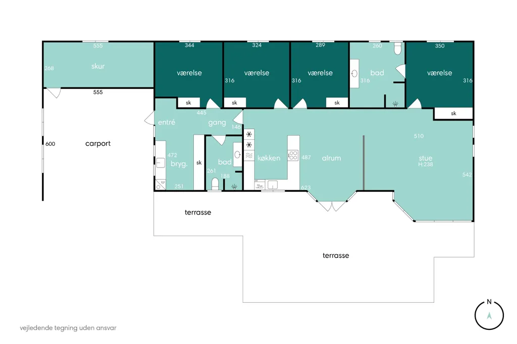 Plan - Modern Villa with South-Facing Terrace in Varde