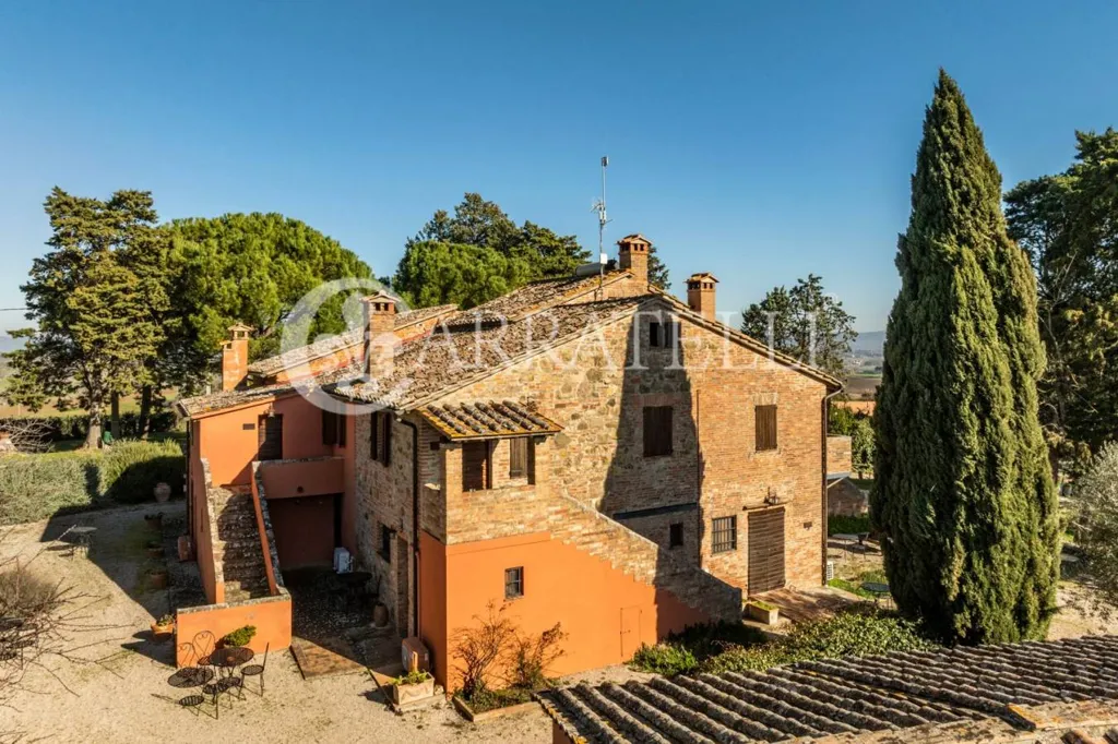 Õhuvaade - Rustic Casale with Pool in Castiglione del Lago