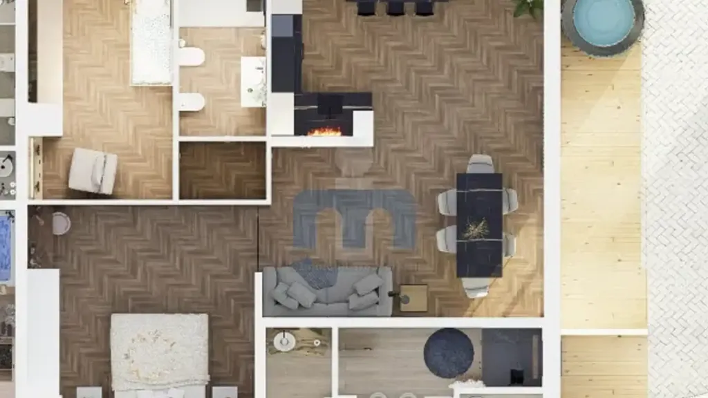Plan - Rustic Apartment with Mountain View in Valfurva