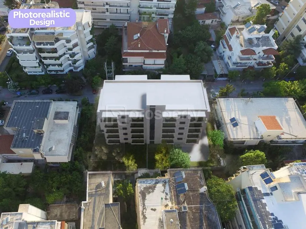 Vue aérienne - Newly Built Apartment with Green View in Pefki
