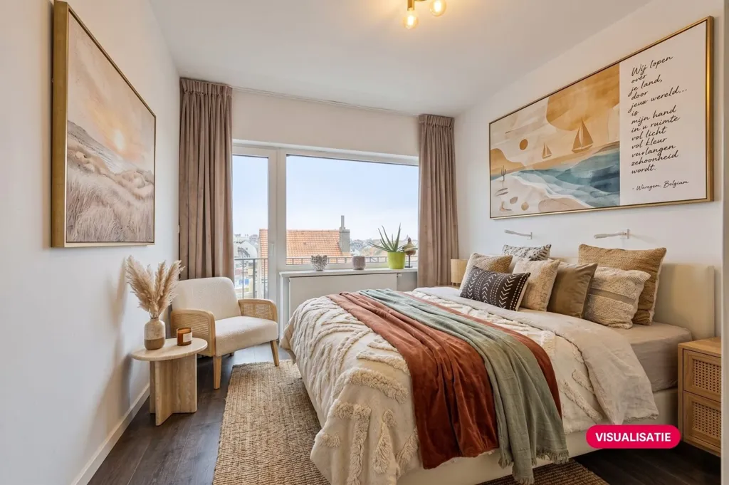Bedrooms - Apartment with Panoramic Views in Blankenberge