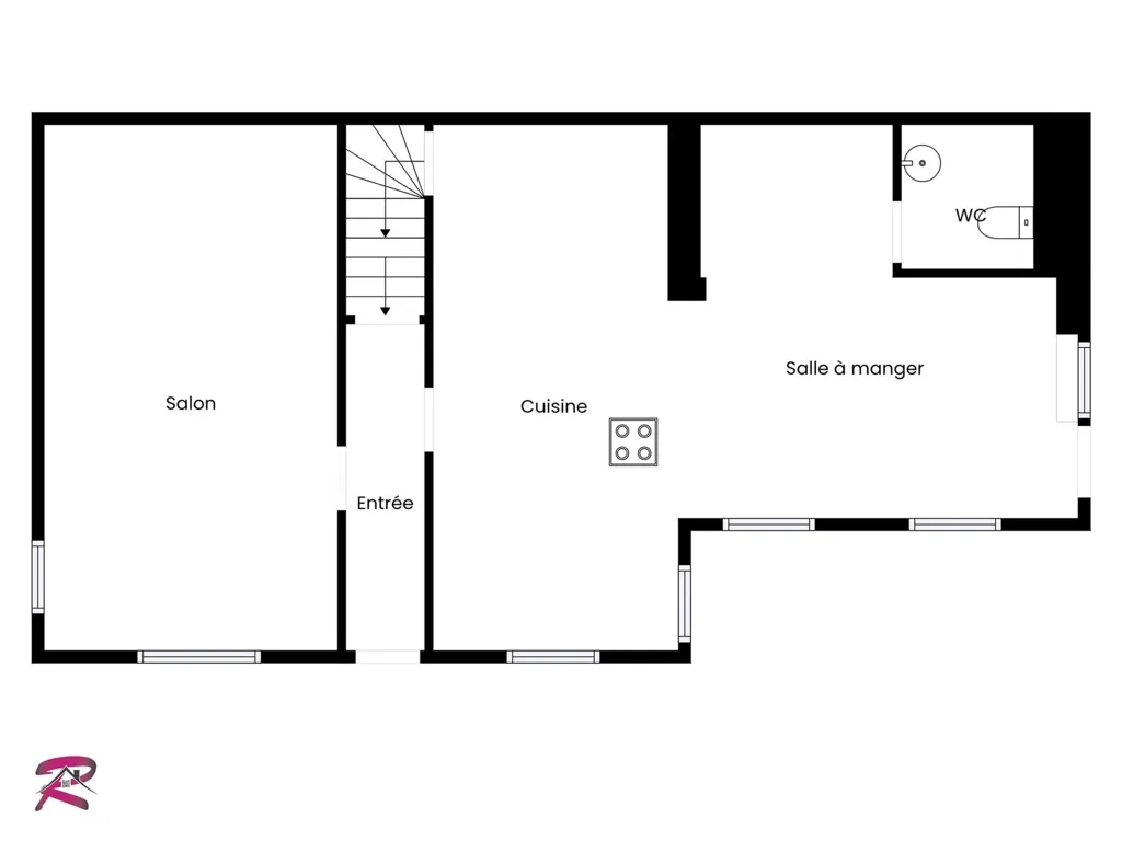 Plaan - 4-Floor House with Pergola in Roufosse