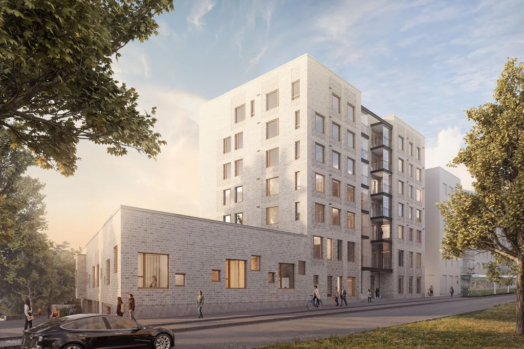 Studio Apartment with Park View in Pasila