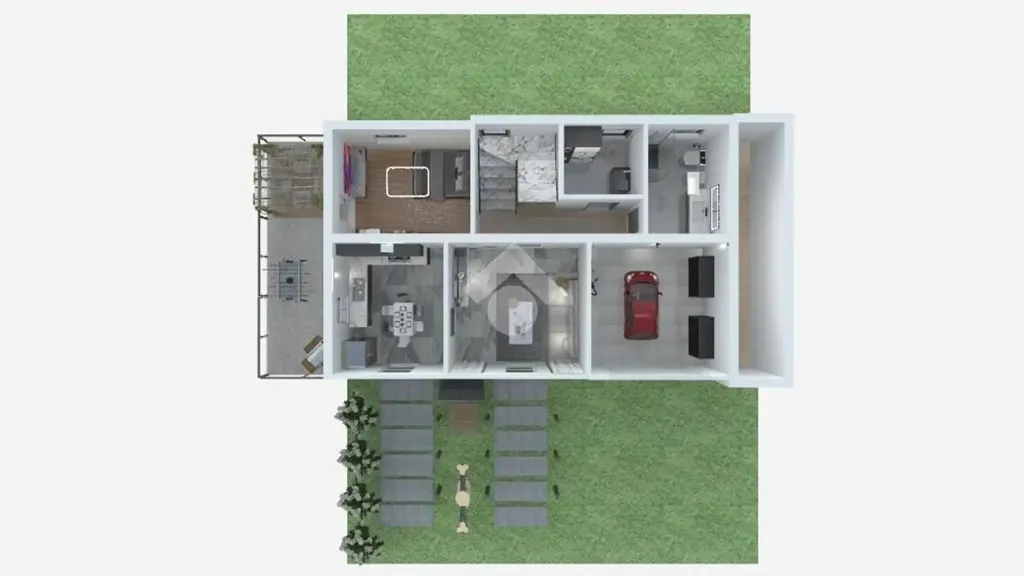 Plan - Villa with Garden in San Raffaele Cimena