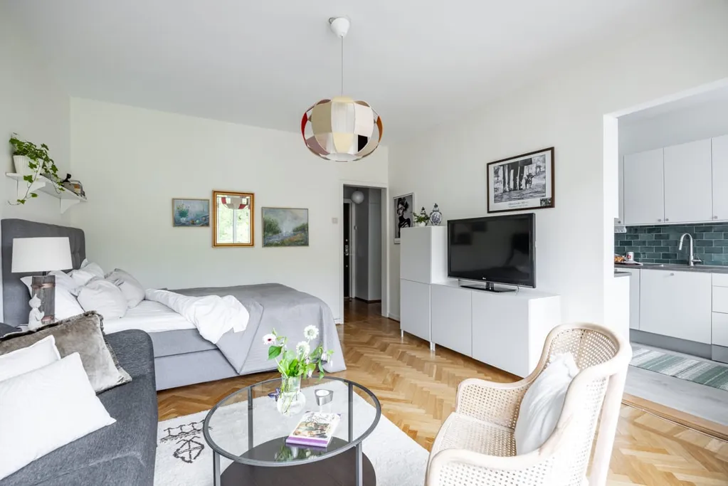Séjour - Renovated Flat with Balcony in Gubberoparken