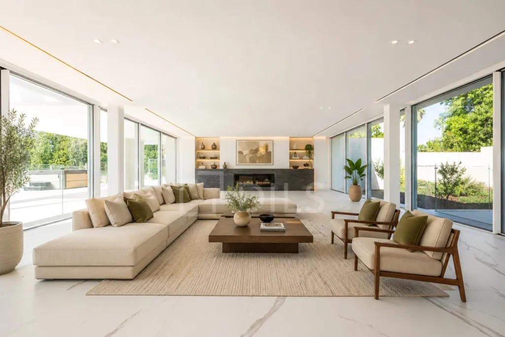 Living Room - Contemporary T5 with Pool in Loulé