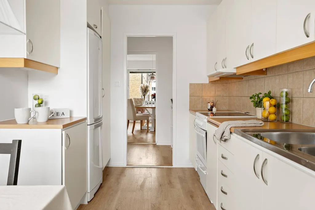 Kitchen - Apartment with South-Facing Balcony in Trelleborg