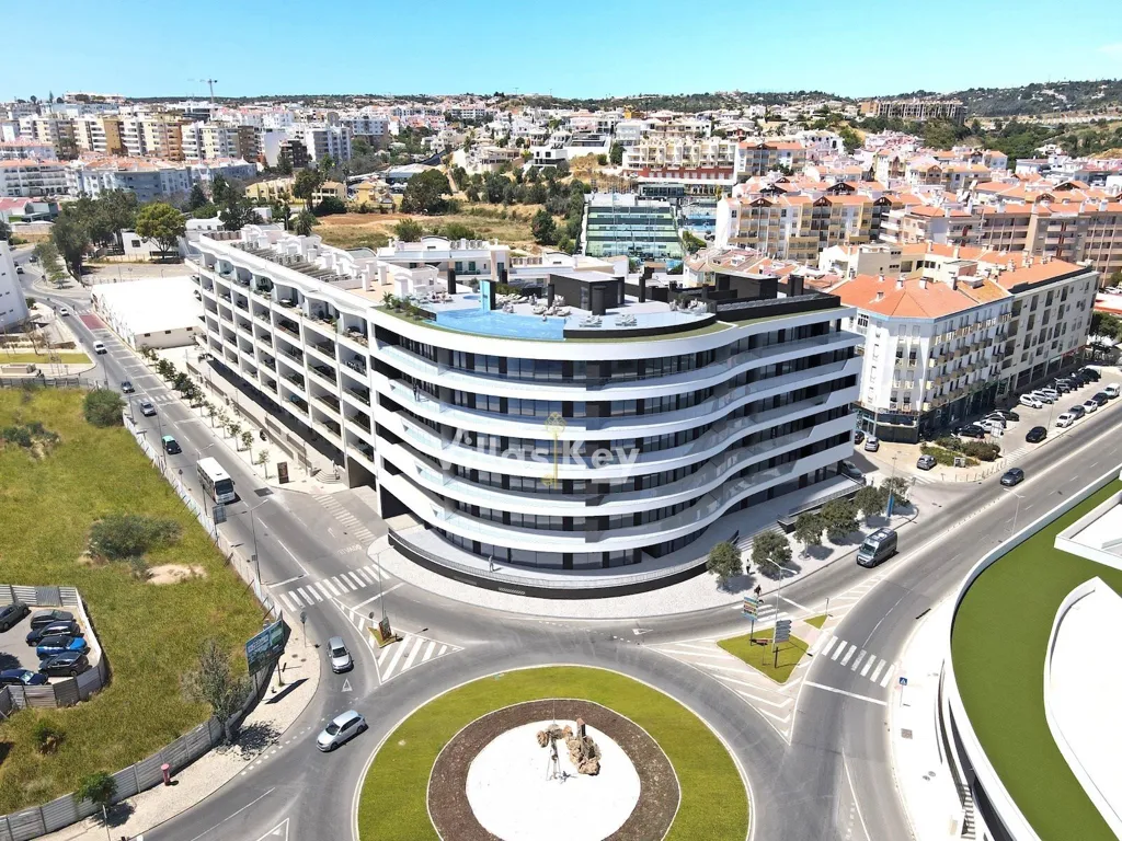 Aerial - Luxury Apartment with Pool Facing Lagos Marina
