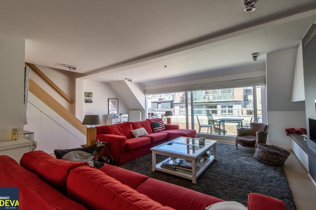 Séjour - Appartement Duplex avec Terrasses à Knokke